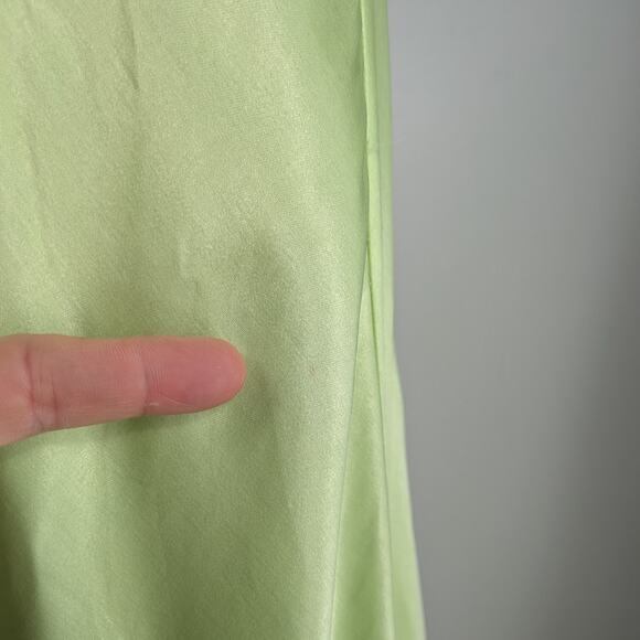 Vintage Zum Prom Dress Maxi Gown 8 Green 90S Y2K Fairy Tinkerbelle Glam Empire - Picture 15 of 16